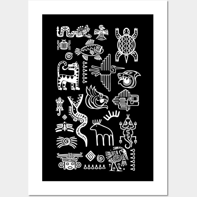 native american symbols Wall Art by Lamink